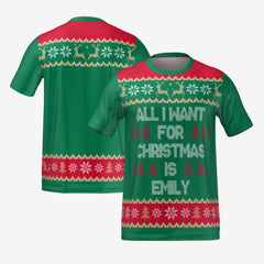 ALL I WANT FOR CHRISTMAS T-SHIRT - GREEN
