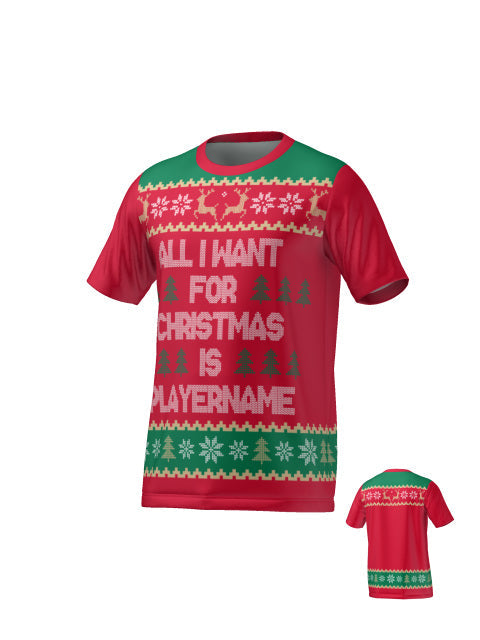 ALL I WANT FOR CHRISTMAS T-SHIRT - RED