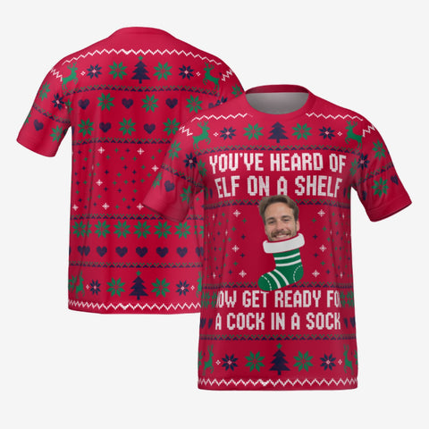 COCK IN A SOCK T-SHIRT - RED