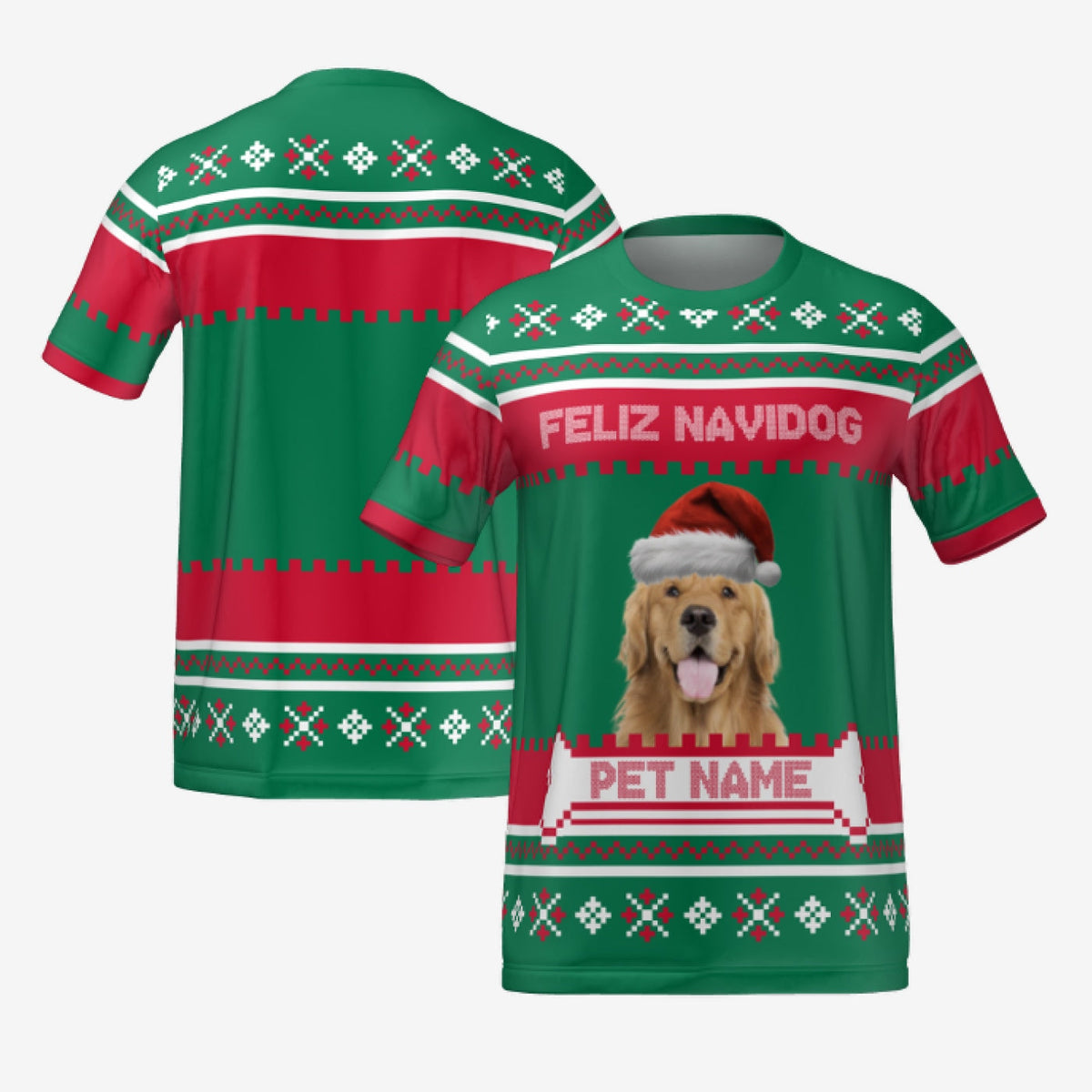 FELIZ NAVIDOG T-SHIRT - GREEN