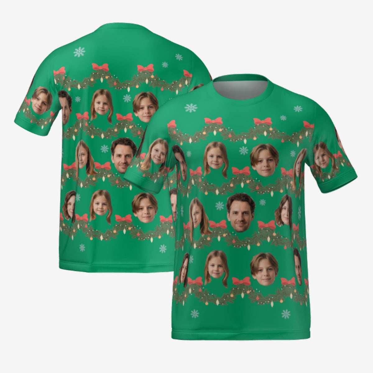FESTIVE FAMILY T-SHIRT - GREEN