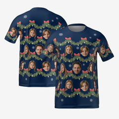 FESTIVE FAMILY T-SHIRT - NAVY