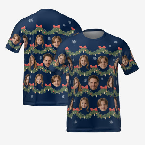 FESTIVE FAMILY T-SHIRT - NAVY