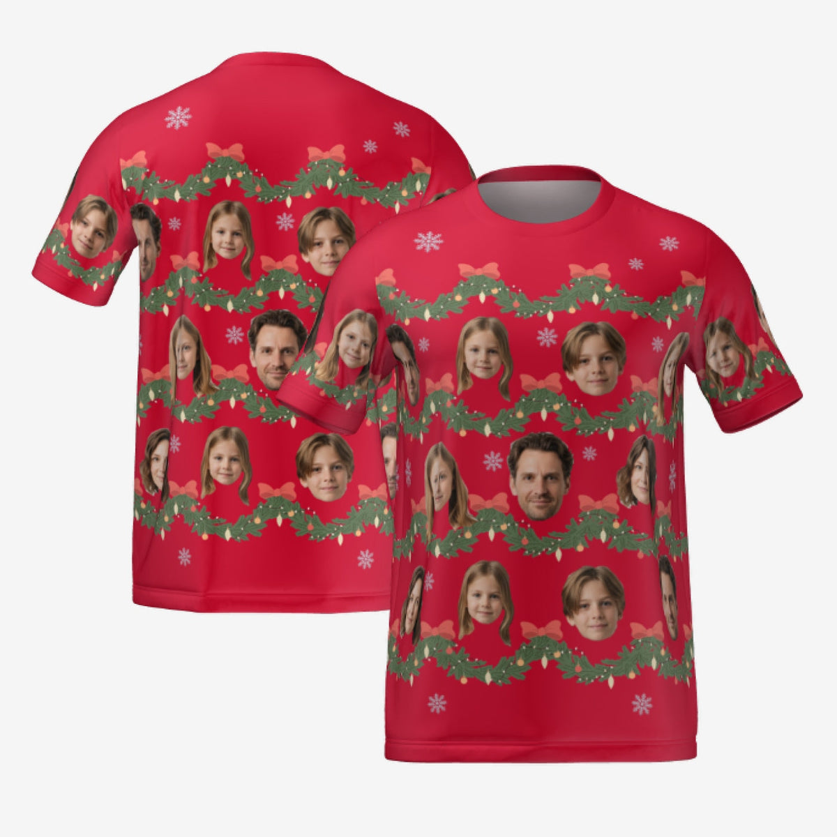 FESTIVE FAMILY T-SHIRT - RED