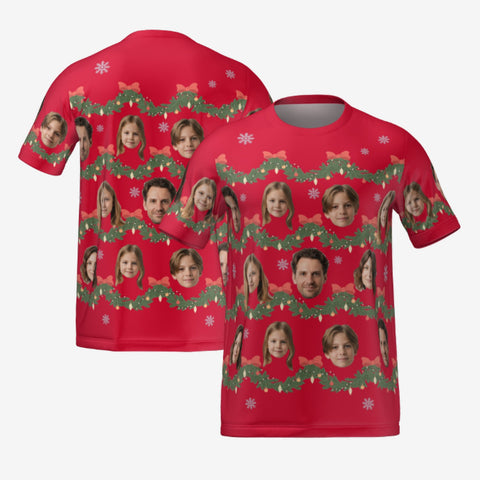 FESTIVE FAMILY T-SHIRT - RED