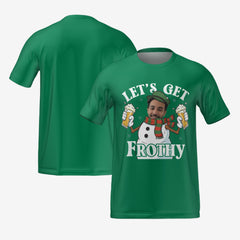 LET'S GET FROTHY T-SHIRT - GREEN