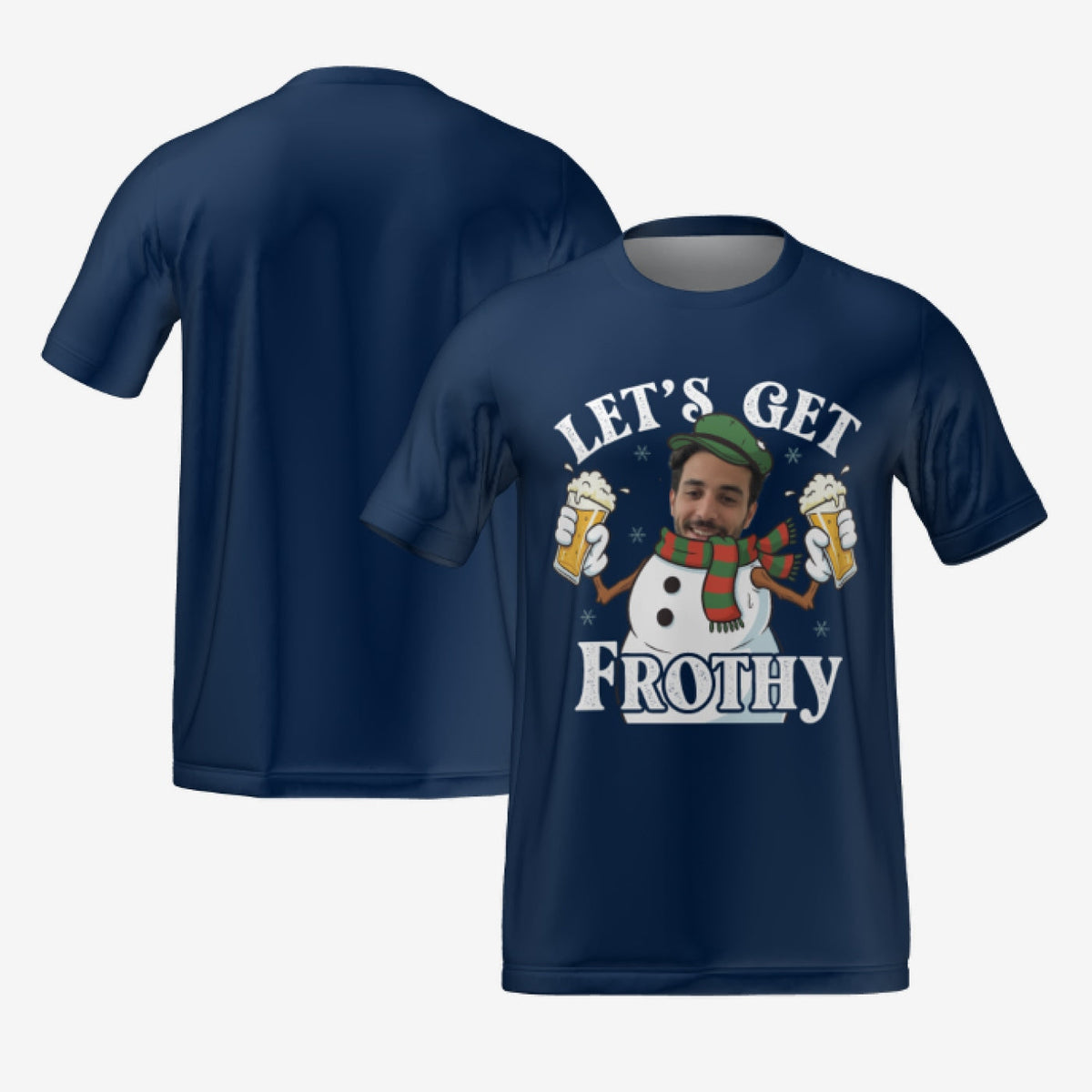 LET'S GET FROTHY T-SHIRT - NAVY