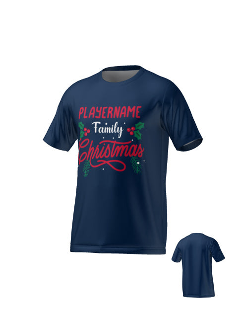 MY FAMILY CHRISTMAS T-SHIRT - NAVY