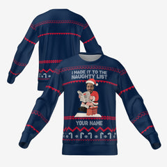 NAUGHTY LIST SWEATER - NAVY