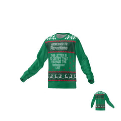 NAUGHTY NICE LIST SWEATER - GREEN