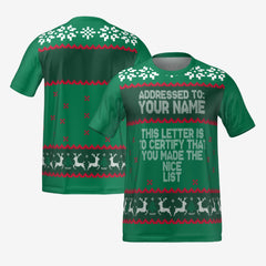 NAUGHTY NICE LIST T-SHIRT - GREEN