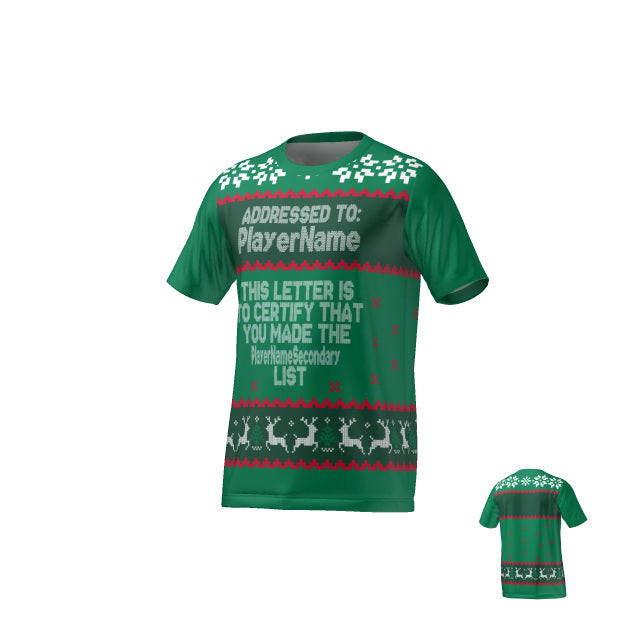 NAUGHTY NICE LIST T-SHIRT - GREEN