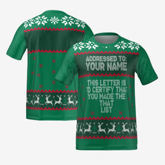 NAUGHTY NICE LIST T-SHIRT - GREEN