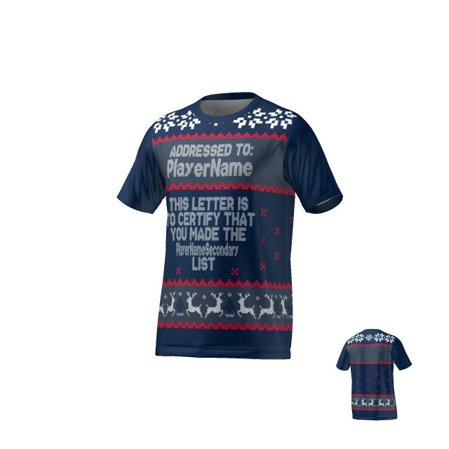 NAUGHTY NICE LIST T-SHIRT - NAVY