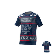 NAUGHTY NICE LIST T-SHIRT - NAVY
