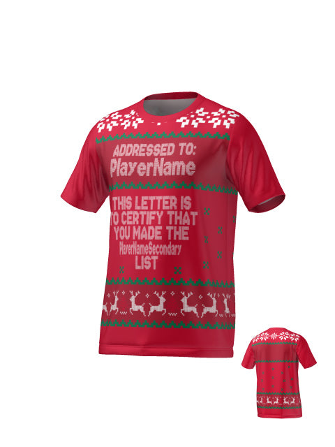 NAUGHTY NICE LIST T-SHIRT - RED