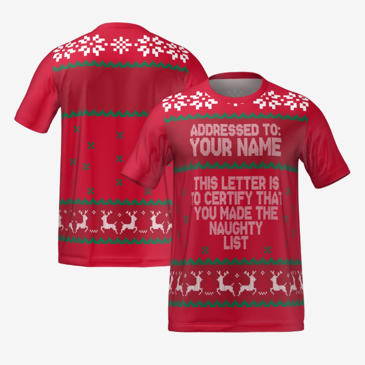 NAUGHTY NICE LIST T-SHIRT - RED