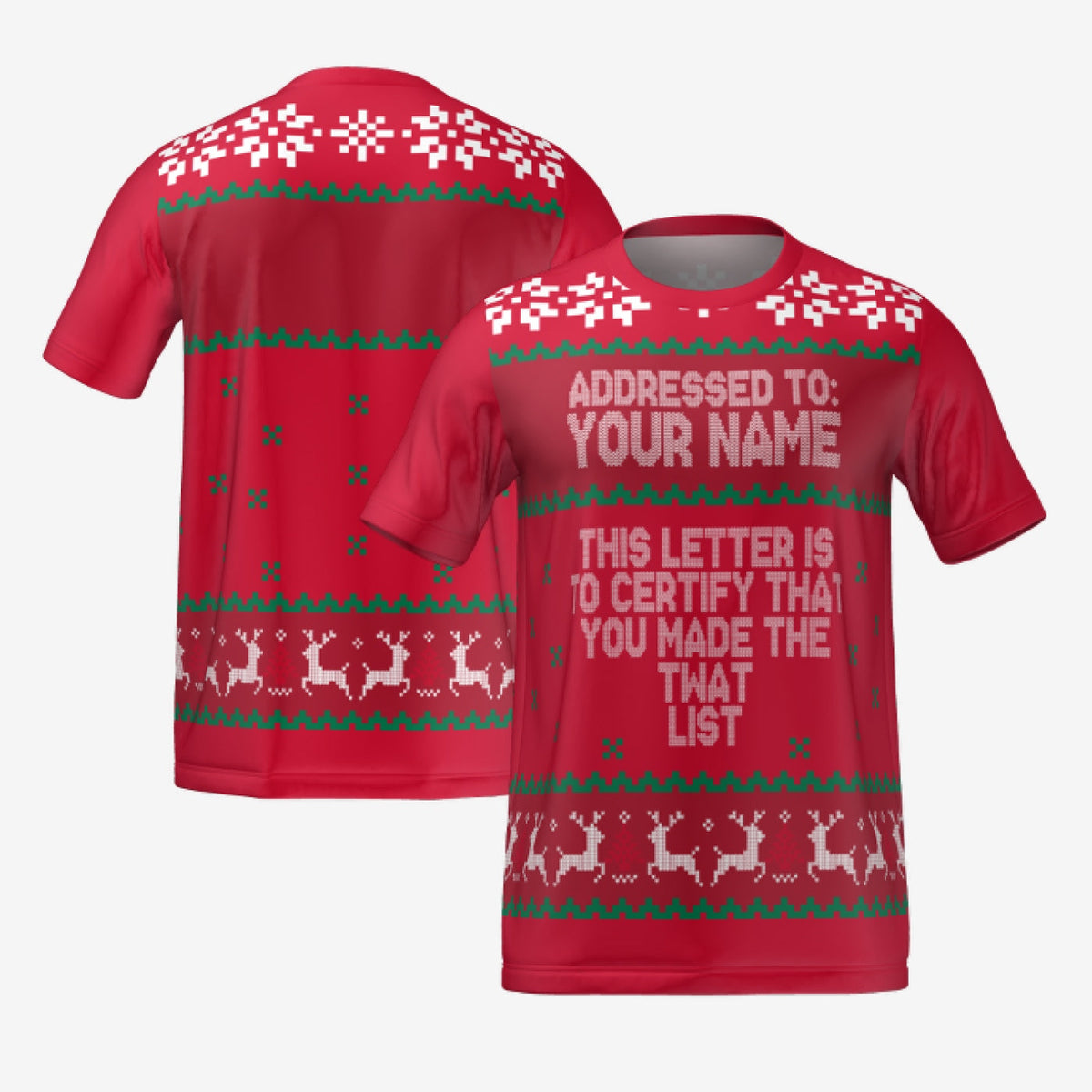 NAUGHTY NICE LIST T-SHIRT - RED