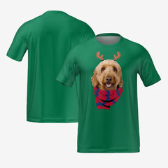 REINDEER PET T-SHIRT - GREEN