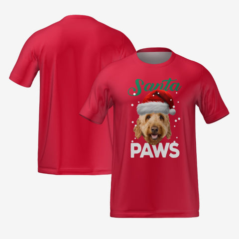 SANTA PAWS T-SHIRT - RED