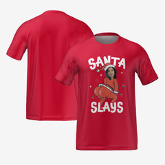 SANTA SLAYS T-SHIRT - RED