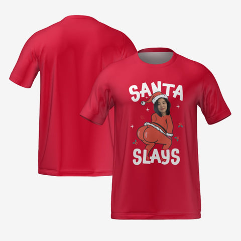SANTA SLAYS T-SHIRT - RED