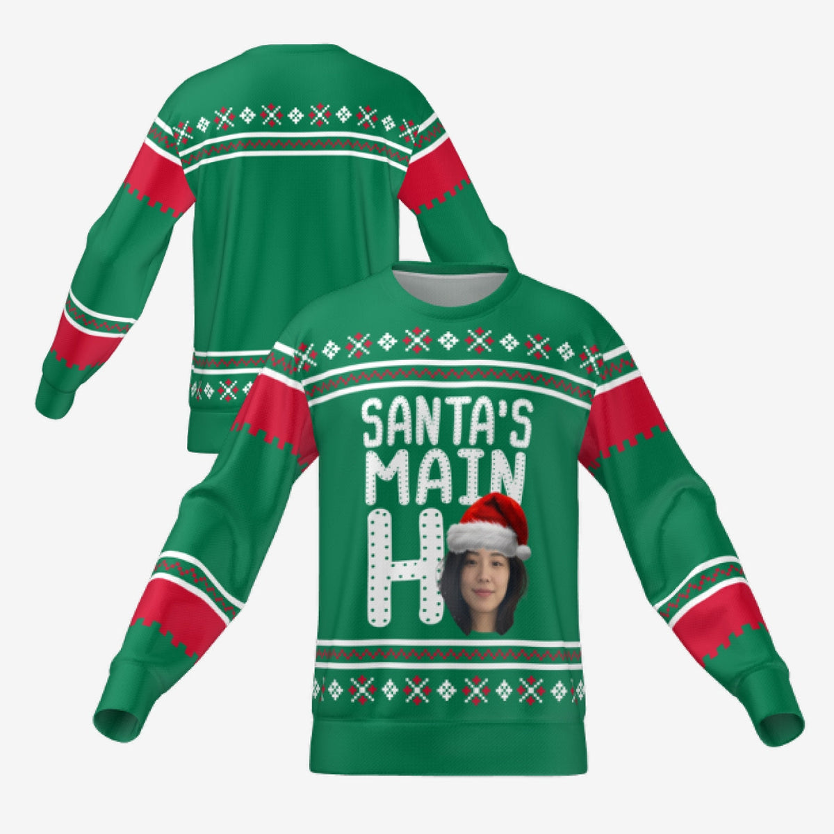 SANTA'S HO SWEATER - GREEN