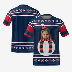 SNOWMAN T-SHIRT - NAVY