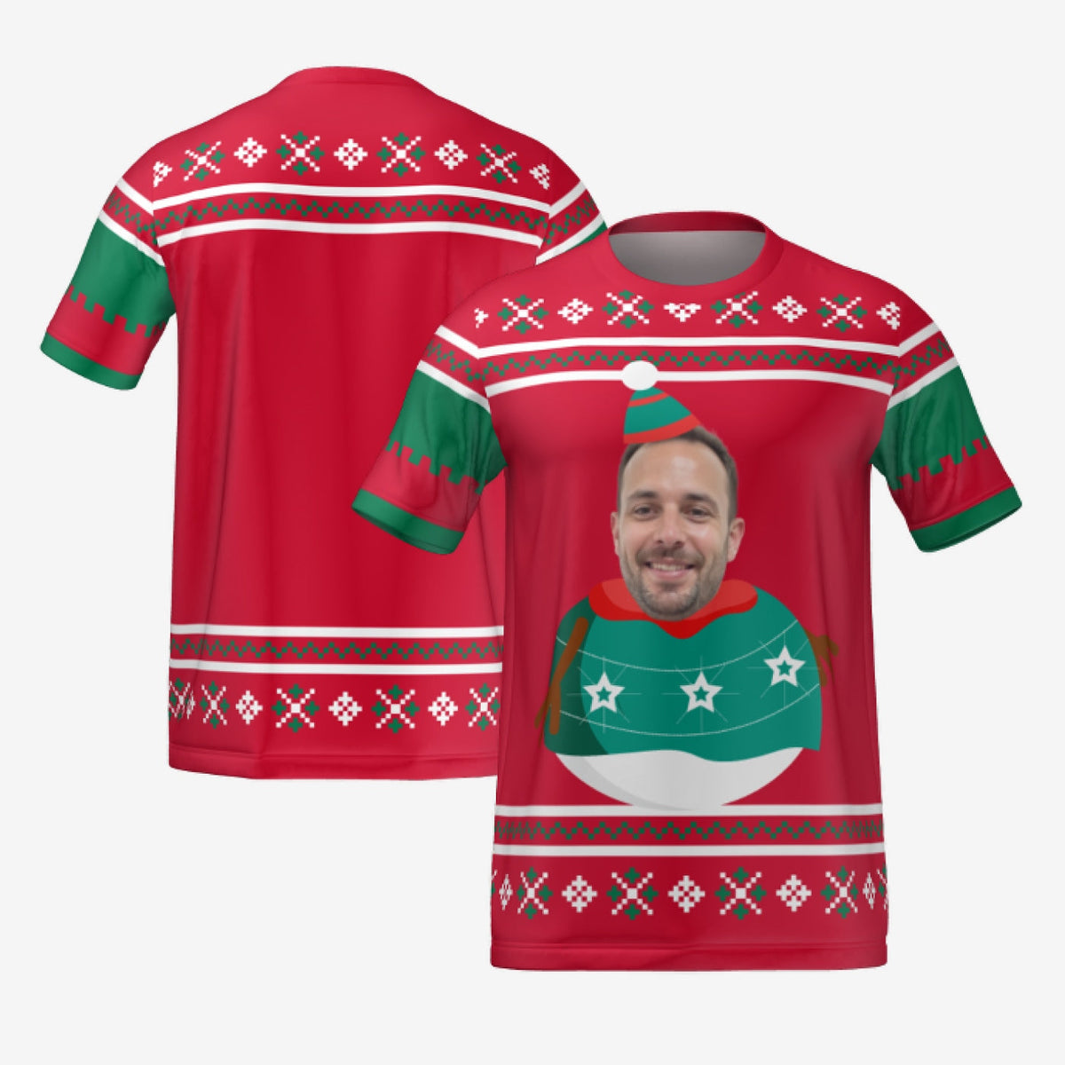 SNOWMAN T-SHIRT - RED